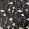 Black and White Floral Cotton Poplin Fabric for Dresses and Kidswear