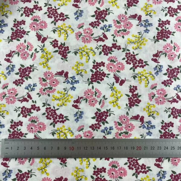 100% Cotton Poplin Small Floral Printed Fabric