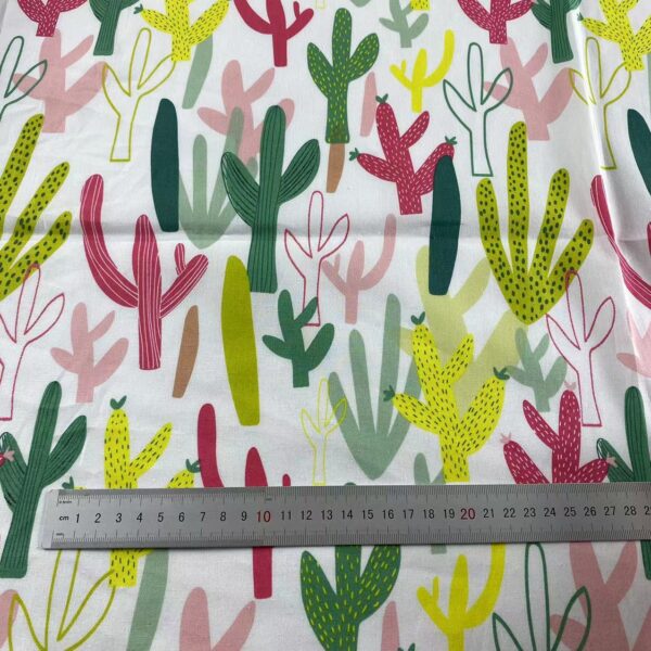主图-04 100% Cotton Poplin Cactus Floral Printed Fabric — JXL-FB-0589