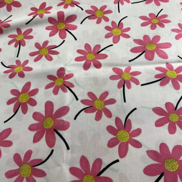 100% Cotton Poplin Micro Floral Fabric — Lightweight, Breathable & Durable