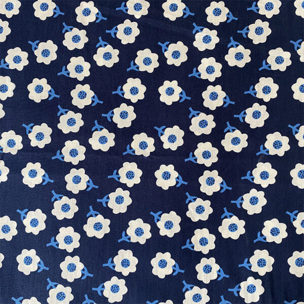 100% Cotton Reactive Floral Poplin Fabric — Smooth & Breathable Shirting