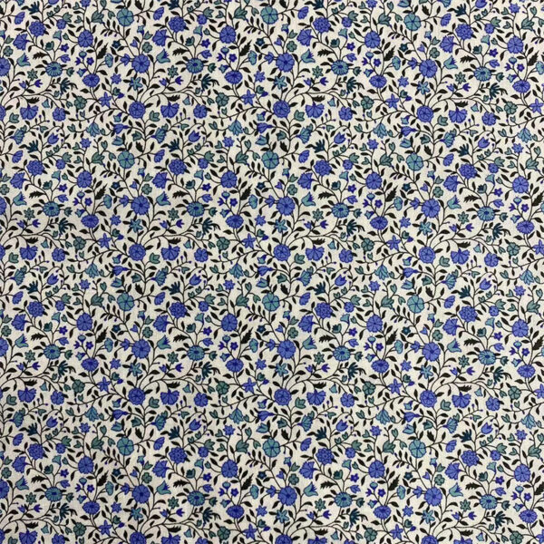 100% Cotton Reactive Printed Floral Fabric — Fresh & Lightweight