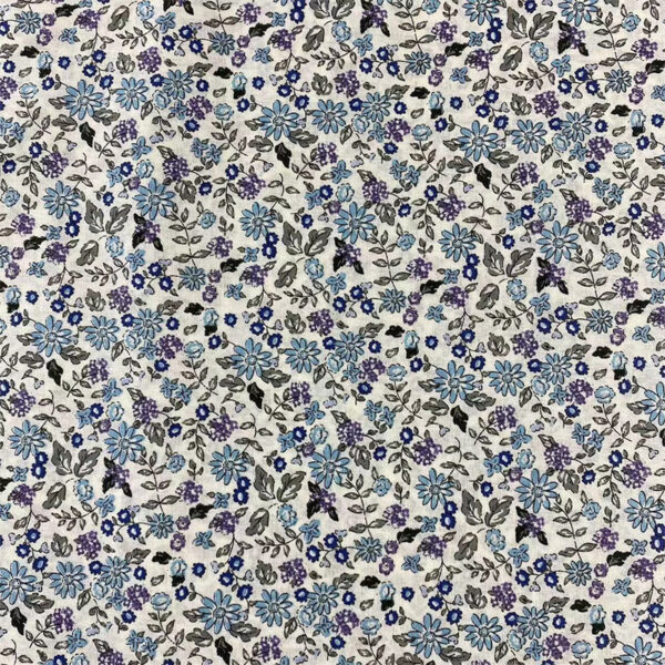 主图-04 100% Cotton Small Floral Printed Fabric — Lightweight & Breathable for Summer Apparel