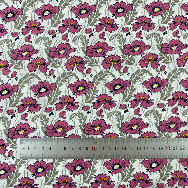 100% Cotton Woven Floral Fabric — Soft & Durable for Apparel & Accessories