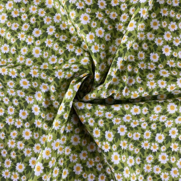 Cotton Floral Print Fabric for Summer Dresses – 100% Cotton Reactive Print, Soft Lightweight Cloth