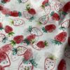 Cotton Strawberry Print Fabric for Dresses – 100% Cotton Poplin with Reactive Printing
