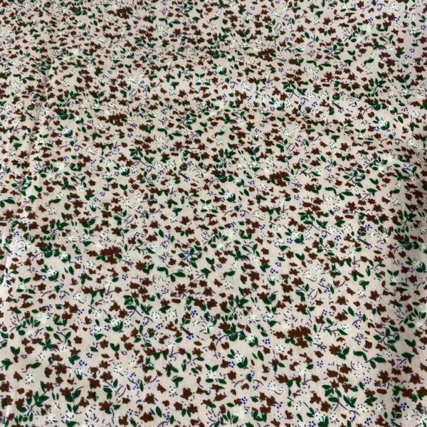 主图-04 Vintage Pastoral Cotton Poplin Printed Fabric – 40s Reactive Dyed Floral Cloth for Dresses & Loungewear