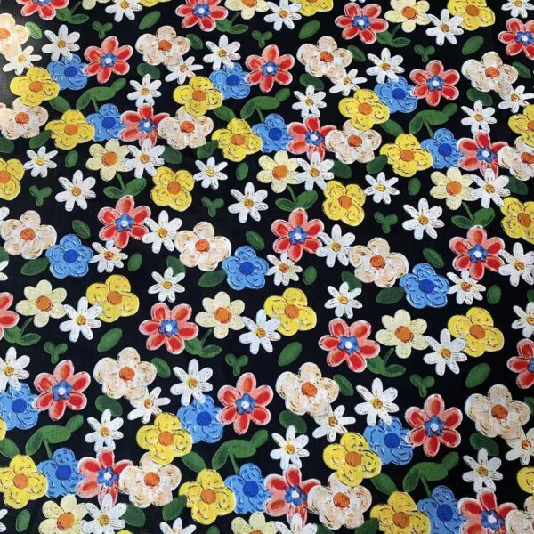 Cotton Poplin Floral Fabric – Country Style Printed Fabric for Dresses & Kidswear