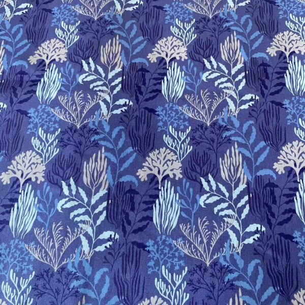 主图-04 Cotton Poplin Beach Leaf Print Fabric – Kidswear & Women’s Dresses