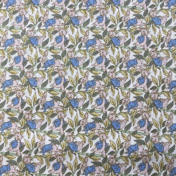 Cotton Cartoon Rabbit Print Fabric – 40s Soft Reactive Print for Kidswear & Pajamas