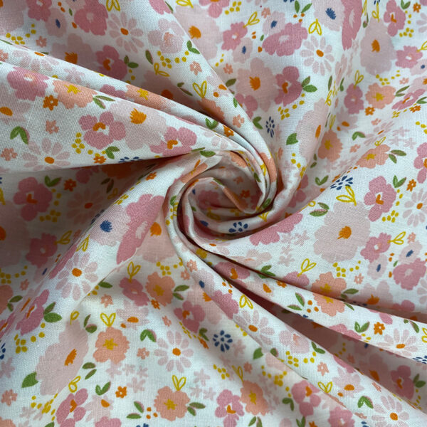 Pure Cotton Poplin Printed Fabric – Lightweight Reactive Dyed Material for Summer Tops and Dresses