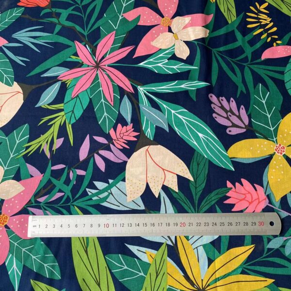 Hawaiian Tropical Print 100% Cotton Poplin Fabric – For Men’s Shirts, Beach Shorts & Summer Wear