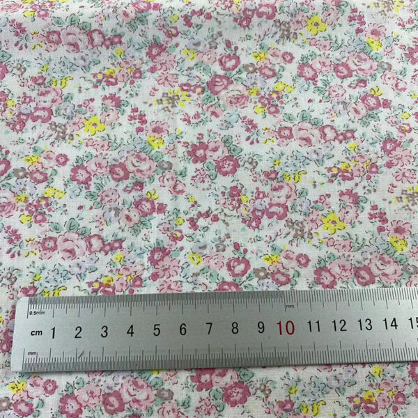 Japanese Style Small Floral Printed Poplin – 100% Cotton Fabric for Shirts & Dresses