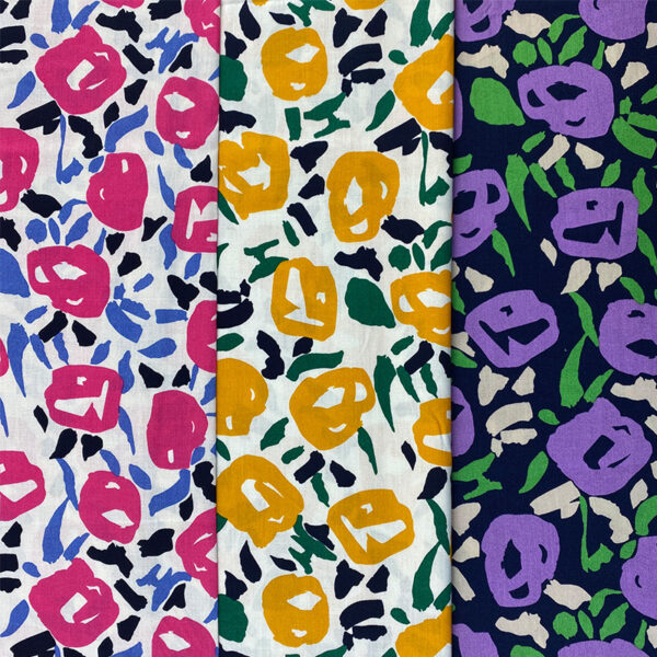 Rose Printed Cotton Fabric – 100% Cotton for Dresses, Shirts & Kidswear