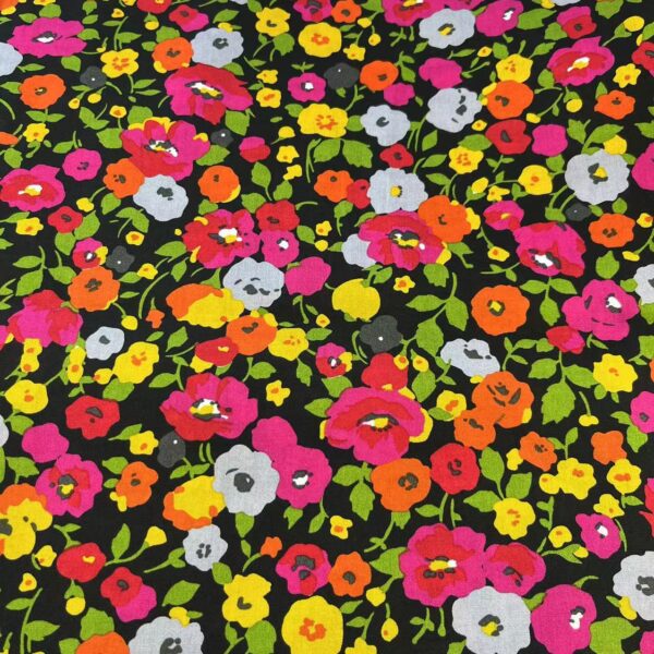 100% Cotton Printed Poplin Fabric — Floral Country Style Dress Material