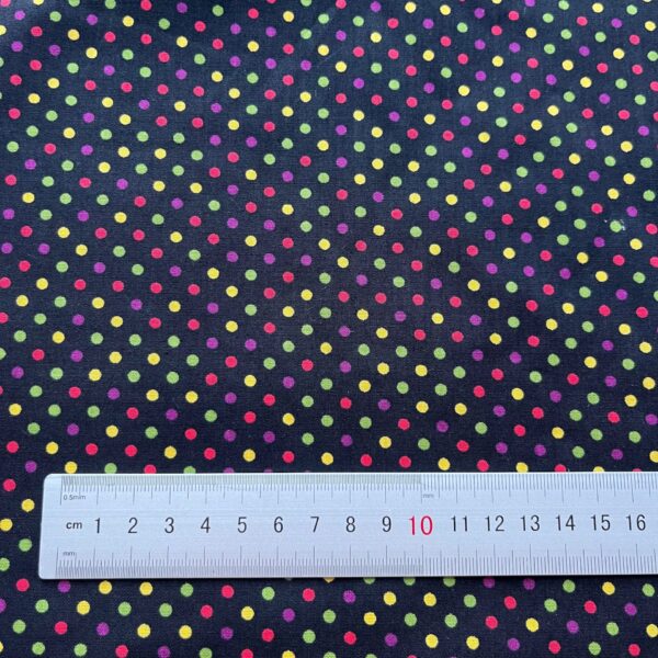 Small Polka Dot Cotton Poplin Fabric — Classic Printed Material for Shirts & Crafts