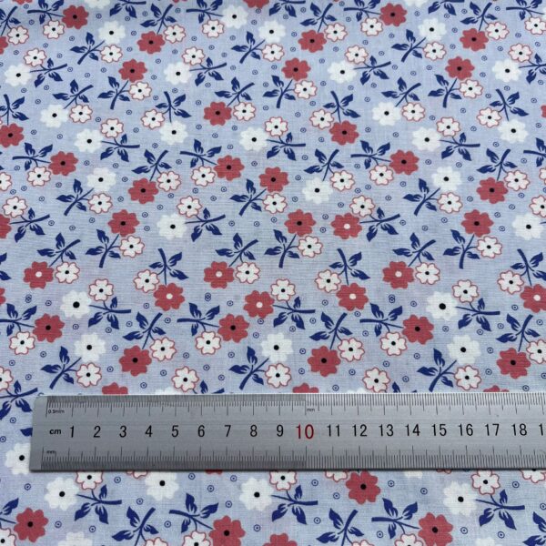 Cotton Poplin Floral Print Fabric — Country Small Flower Dress Material