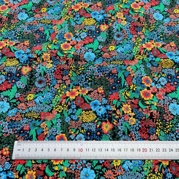 Cotton Poplin Small Floral Print Fabric — Country Style Dress Material