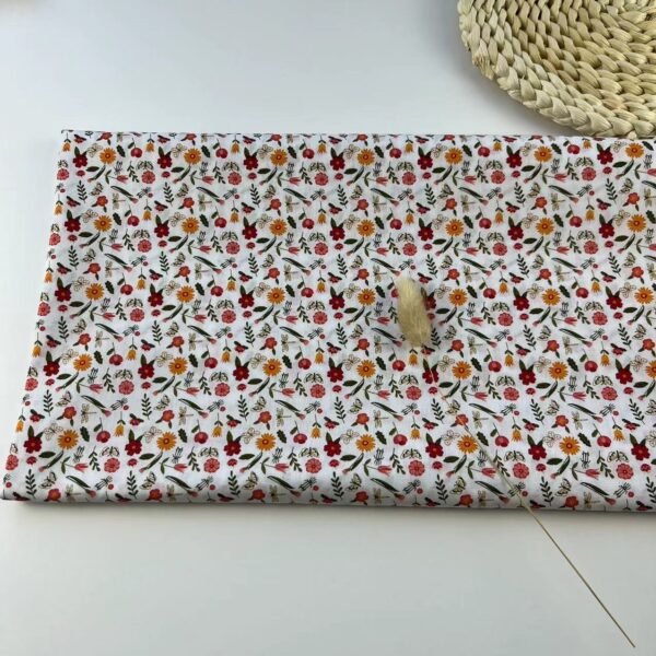 主图-05 Small Floral Cotton Poplin Fabric — Country Style Dress Material