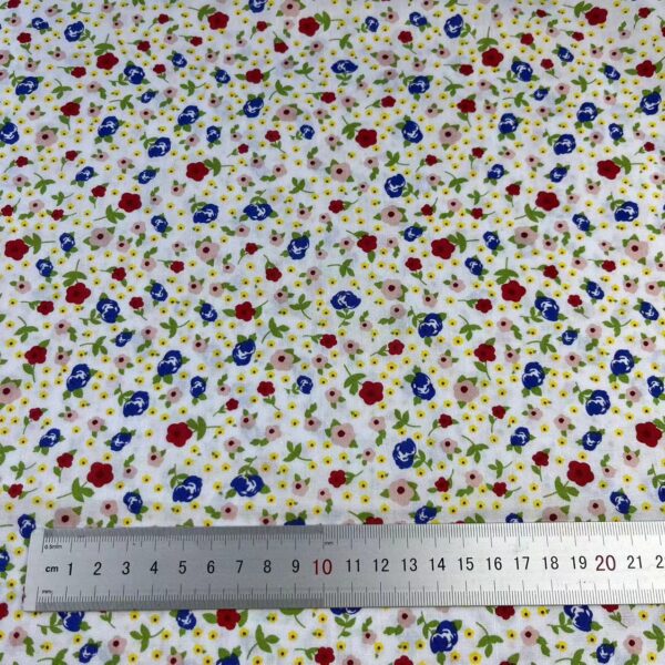 主图-05 Pastoral Floral Cotton Poplin Fabric — Soft Countryside Dress Material