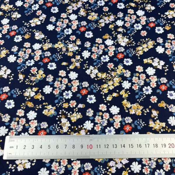 Country-Style Cotton Poplin Fabric — Small Floral Dress Material