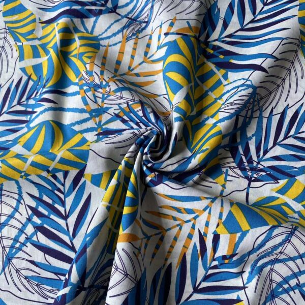 Hawaiian Cotton Poplin Fabric for Shirts and Shorts — Summer Beach Print