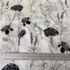Black and White Floral Cotton Poplin Fabric for Dresses and Kidswear
