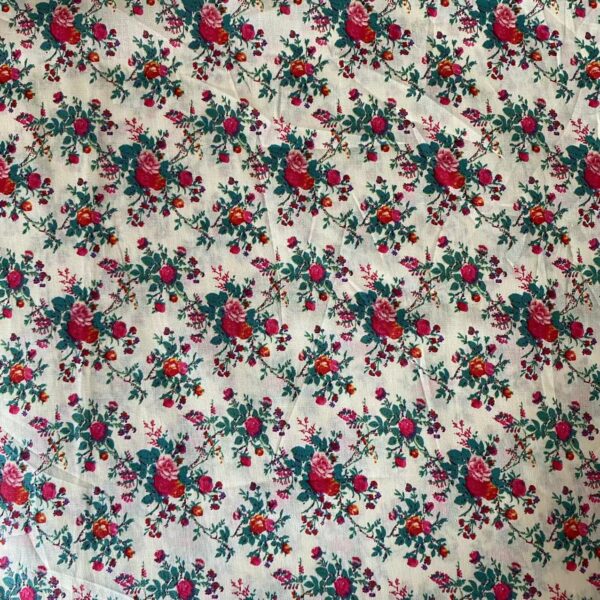 Small Floral Cotton Poplin Fabric for Dresses & Kidswear