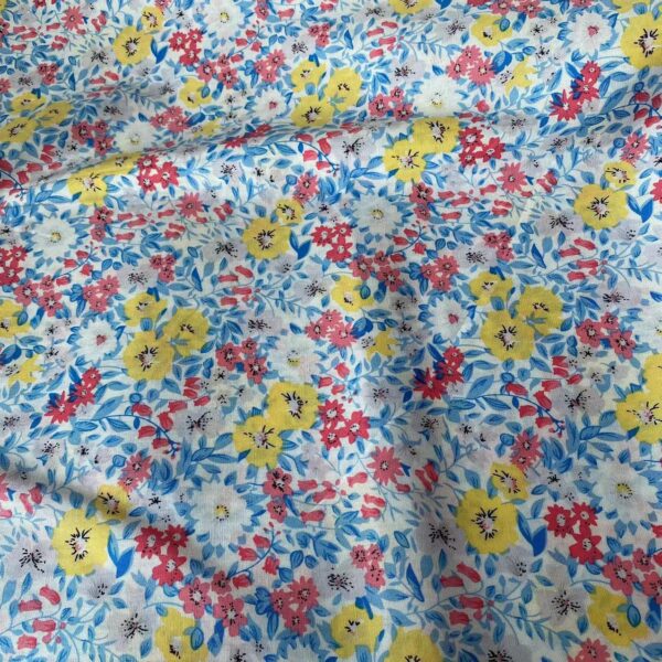 Small Blossom Cotton Poplin Fabric for Dresses & Kidswear