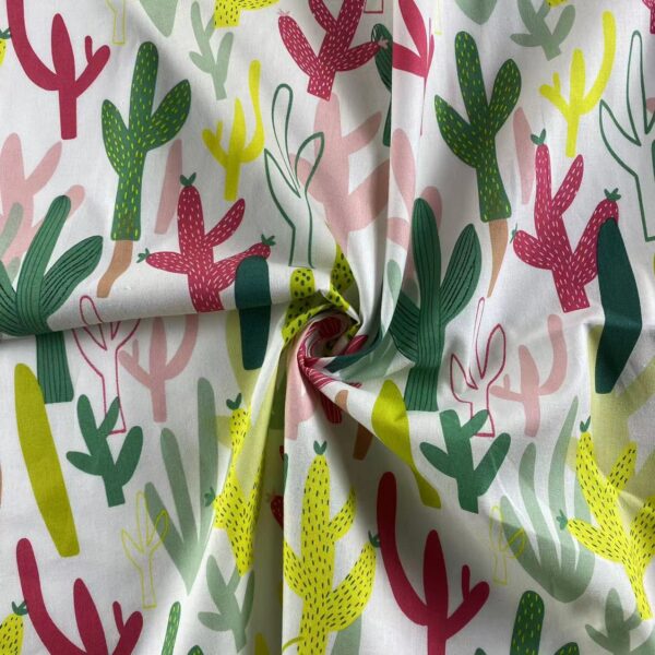 主图-05 100% Cotton Poplin Cactus Floral Printed Fabric — JXL-FB-0589