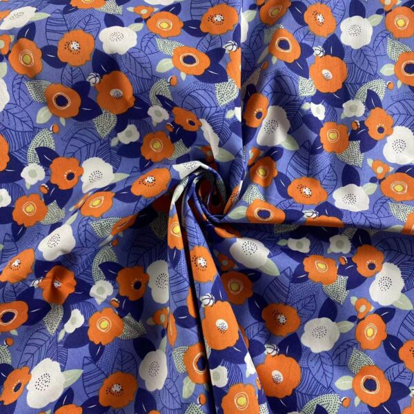 主图-05 100% Cotton Poplin Small Floral Printed Fabric