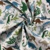 100% Cotton Poplin Dinosaur Print Fabric — Soft, Breathable & Kids-Friendly