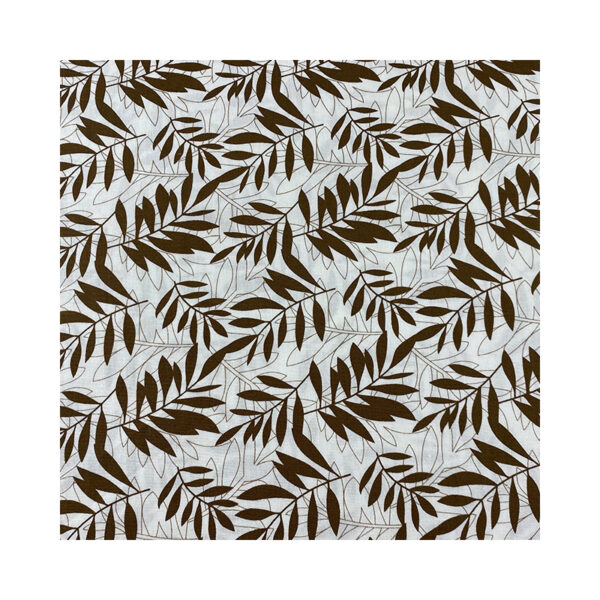 100% Cotton Leaf Print Fabric — Lightweight & Breathable for Summer Apparel