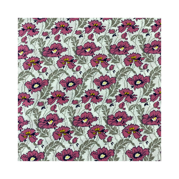 100% Cotton Woven Floral Fabric — Soft & Durable for Apparel & Accessories