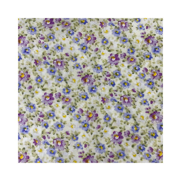 100% Cotton Vintage Oil-Painting Style Printed Fabric — Elegant Reactive Print for Summer Dresses