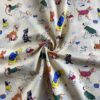 100% Cotton Digital Printed Cartoon Animal Fabric — Soft & Kid-Friendly Comfort