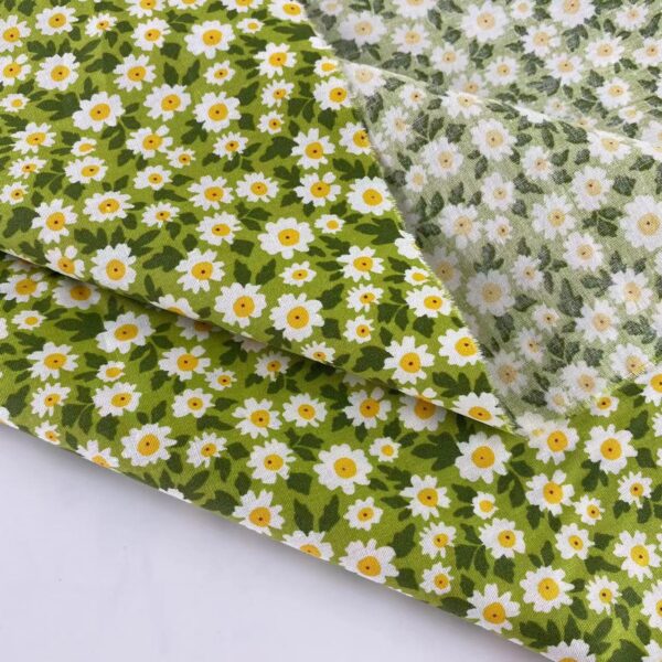 Cotton Floral Print Fabric for Summer Dresses – 100% Cotton Reactive Print, Soft Lightweight Cloth