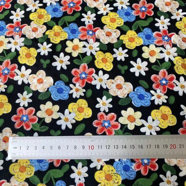 Cotton Poplin Floral Fabric – Country Style Printed Fabric for Dresses & Kidswear