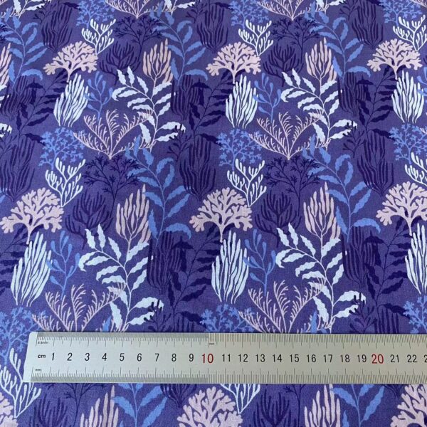 主图-05 Cotton Poplin Beach Leaf Print Fabric – Kidswear & Women’s Dresses