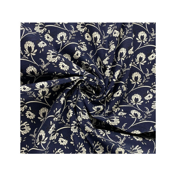 Pastoral Style Cotton Poplin Fabric – Fresh Floral Print for Summer Dresses