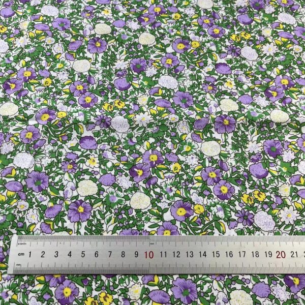 40s Pure Cotton Poplin Printed Fabric – Small Floral Pattern for Shirts, Bags & DIY Projects
