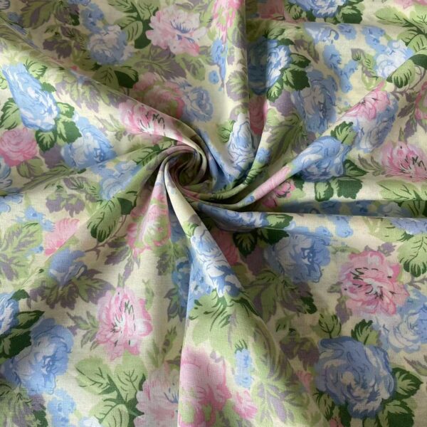 Floral Print 100% Cotton Poplin Fabric – For Kids’ Clothing, Dresses & Summer Pants
