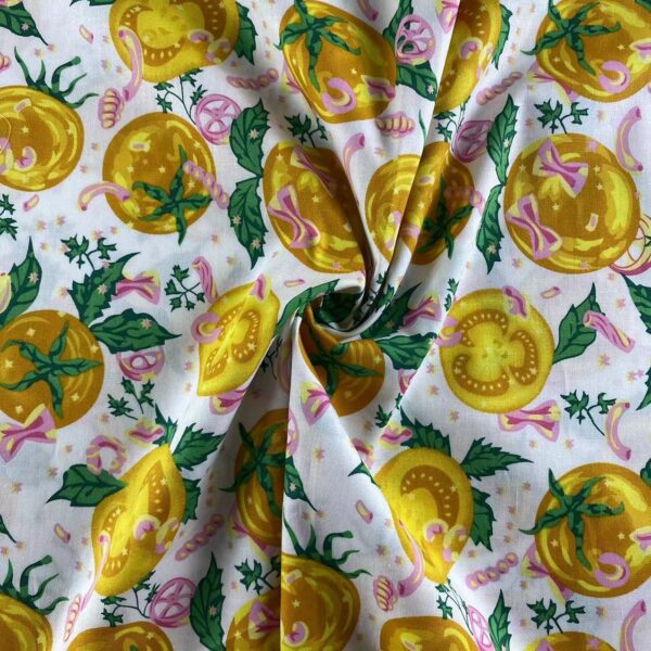 100% Cotton Printed Poplin Fabric — Tomato Garden Design