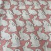 100% Cotton Reactive Cartoon Bunny Printed Fabric — Soft & Kid-Safe Poplin