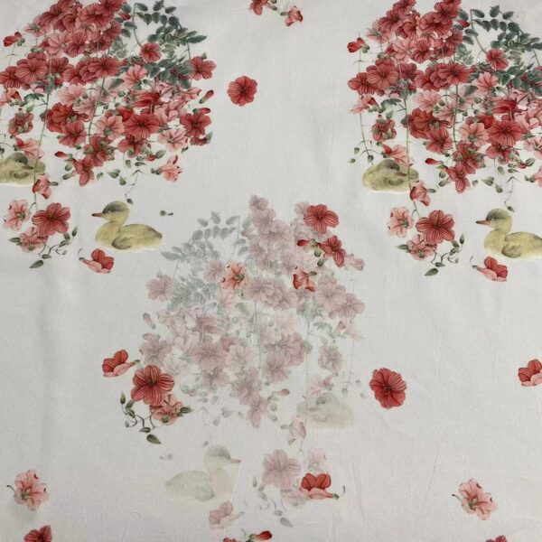 100% Cotton Digital Printed Oriental Pattern Fabric — Smooth, Breathable & High-Definition Print