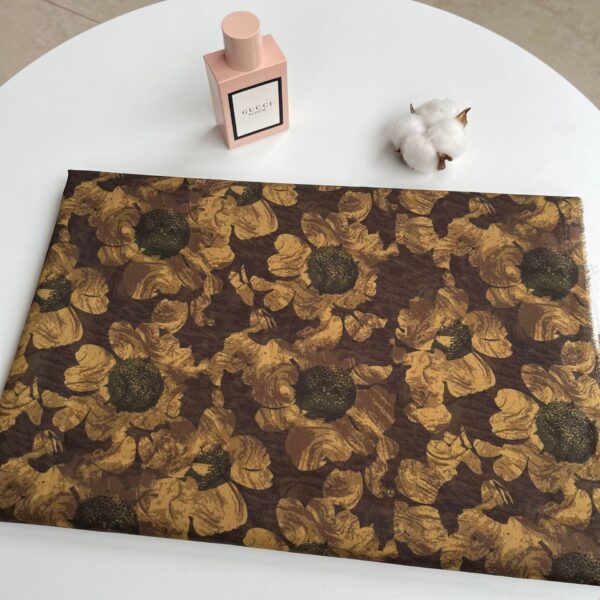 SKU-01-1 100% Cotton Digital Printed Vintage Floral Fabric — Elegant & Breathable for Apparel