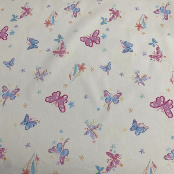 100% Combed Cotton Butterfly Digital Print Fabric — Soft, Smooth & Colorfast