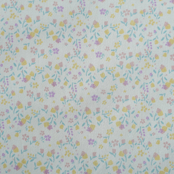 100% Cotton Double-Sided Twill Floral Printed Fabric — Soft & Structured Drape