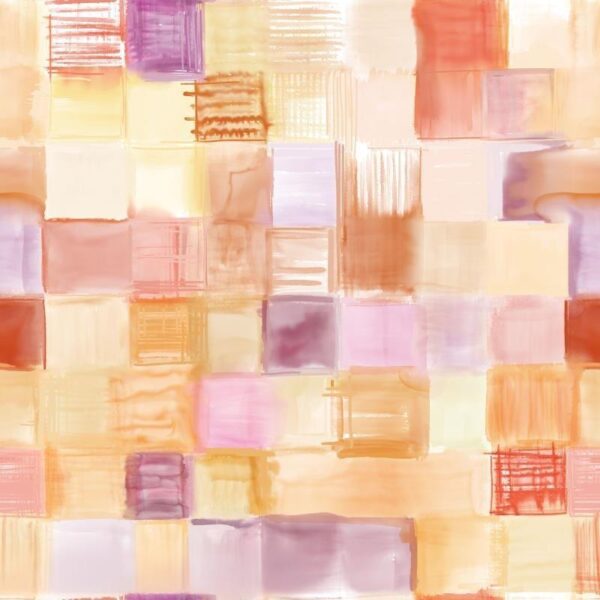 60s Cotton Digital Printed Color Block Fabric — Silky Touch & Lightweight