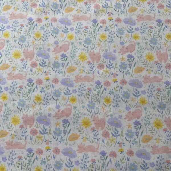 SKU-02-2 100% Cotton Digital Printed Cartoon INS-Style Fabric — Soft, Safe & Vibrant